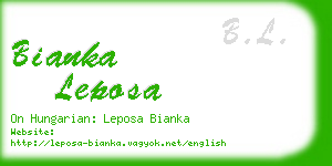 bianka leposa business card
